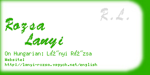 rozsa lanyi business card